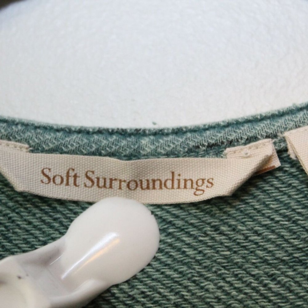 Soft Surroundings Thermal Duster Long Cardigan Green Size PS Petite S H12771 - Picture 7 of 16